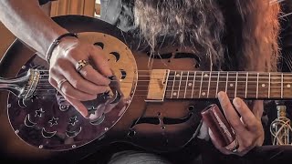 “SON OF A WITCH”  DARK SWAMP BLUES on the Dobro Duolian Resonator Guitar [upl. by Ecnatsnok935]