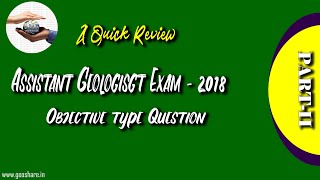 Geology question of assistant Geologist exam 2018  a quick review  2nd part  geoshare [upl. by Ita]