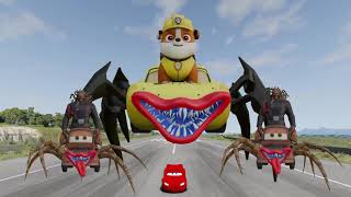 Epic Escape From McQueen Bat Eater Spider Eater Music Man Eater Bus Eater in BeamNG Compilation [upl. by Aititel]