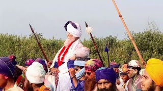 Holla Mohhala 2022 Budha Dal Mukhi Jathedar Baba Maan Singh Ji 96 crori Sri Anandpur Sahib [upl. by Aneehs]