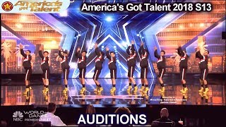 Junior New System JNS FILIPINO High Heels Dance Group Americas Got Talent 2018 Auditions S13E01 [upl. by Nytsua]