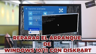 Reparar el arranque de Windows 10 o Windows 11 con DISKPART [upl. by Osber]