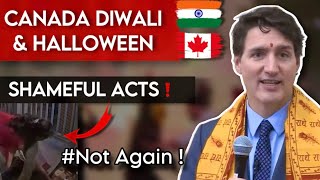 Shameful Acts on DiwaliHalloween in Canada 2024 🇨🇦 [upl. by Lyris]