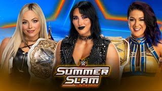 Rhea Ripley vs Liv Morgan vs Bayley Triple Threat Full Match WWE SummerSlam 2024 Highlights [upl. by Loginov211]