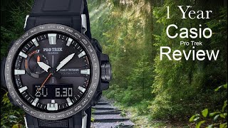 Casio Pro Trek 1 Year Review amp Footage [upl. by Olgnaed]