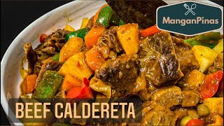 Beef Caldereta  KALDERETANG BAKA  The Great Savor PH [upl. by Swanhildas]