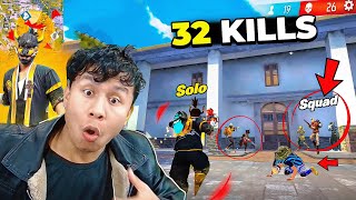 32 Kills in Solo Vs Squad with Golden Sakura 😱 FF Indian Server  Tonde Gamer [upl. by Anatole93]