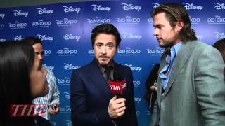 Robert Downey Jr and Chris Hemsworth The Avengers [upl. by Puett]