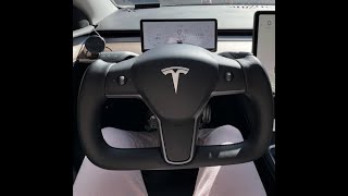 Yoke Steering Wheel For Tesla Model Y  Model 3 [upl. by Rillings]