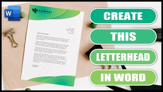 How to Create a Letterhead in Word and Save as a Template amp PDF [upl. by Atnauq]