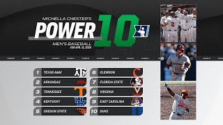 College baseball rankings Texas AampM on top in latest Power 10 [upl. by Moody]