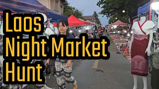 Exploring Laos Night Market Culture in Luang Prabang [upl. by Enyamart]