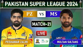 PSL LIVE  PESHAWAR ZALMI vs MULTAN SULTANS MATCH 21 LIVE SCORES  PZ vs MS LIVE  MS BAT [upl. by Mettah963]