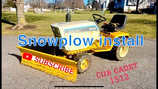 Snowplow Installation on a Cub Cadet Tractor [upl. by Elrahc]