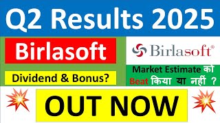 BIRLASOFT Q2 results 2025  BIRLASOFT results today  BIRLASOFT Share News  BIRLASOFT latest news [upl. by Taran]