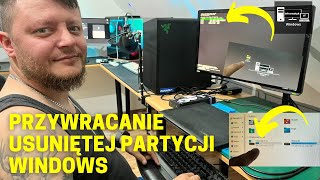 Przywracanie usuniętej partycji Windows [upl. by Narine]