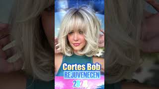 Cortes de Cabello con Estilo Bob Moda 2024 cortedepelo cabello hair shortshairstyle bob corte [upl. by Denae101]