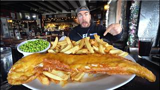 The GIANT FISH amp CHIPS Challenge BIGGEST and BEST IN Britain [upl. by Akitahs566]