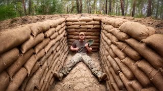 Ich baue mit Sandsäcken ein Untergrund Versteck mitten im Wald [upl. by Quintie]