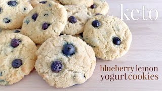 Keto Blueberry Lemon Yogurt Cookies [upl. by Hollah]