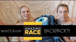 Whats in my AMAZING RACE BACKPACK w London of Team LOLO [upl. by Klinges]