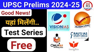 Free test Series for UPSC prelims 202320242025  UPSC Prelims test Series upsc test [upl. by Rubia]