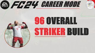 BEST 96 Overall Striker ST Build for EA Sports FC 24 Career Mode  Maximum Potential [upl. by Nailil]