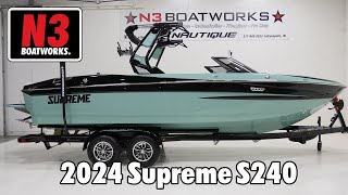 2024 Supreme S240  SpearmintOnyx Black  Walk Through  N3 Boatworks [upl. by Tillford]