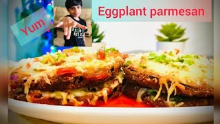 Italian Pan Fried Eggplant  Eggplant Parmesan [upl. by Durrej]