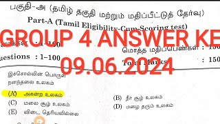 Group 4 answer key 2024 0906204 tnpsc answer answerkey [upl. by Franzoni]