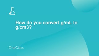 How do you convert gmL to gcm3 [upl. by Ennazor448]