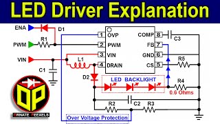 LED TV Repair No Light on the Screen LED Driver Circuit Explanation OB33510CP IC Datasheet [upl. by Dihahs675]