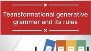 Transformational generative grammar TGG Noam Chomsky transformational rules [upl. by Pool590]