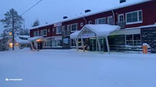 LIVE Walk around wintery village of Äkäslompolo Ylläs Lapland [upl. by Aikan]