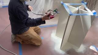 Spraying Kitchen Cabinets [upl. by Yraht]