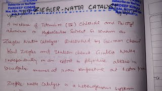 Ziegler Natta catalyst and uses in polymerization of alkenes [upl. by Verda32]