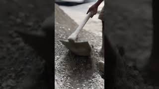 How to mix concrete by hand concrete cement sand concretehouse trending [upl. by Sinnelg867]