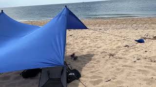 The view of our tent on Herring Cove Beach [upl. by Lleznol]