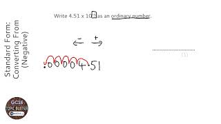 Standard Form Converting From Negative Grade 5  OnMaths GCSE Maths Revision [upl. by Garv999]