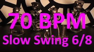 70 BPM  Slow Swing  68 Drum Track  Metronome  Drum Beat [upl. by Aksehcnarf]