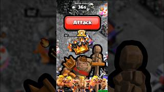 Golem King Attacked On Village 🔥 shortsvideo clashofclans [upl. by Naam743]