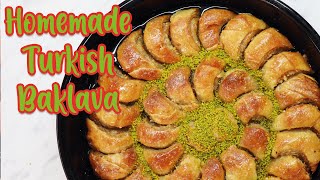 EASY HOMEMADE TURKISH BAKLAVA RECIPE Turkish Recipes [upl. by Bette]