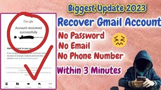 How to recover gmail account without recovery email or phone number 2023  google id recovery [upl. by Nessy]