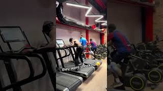 I am the fastest in the world 💪😎😱 prank gym fitness funny short [upl. by Ailaht358]