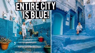 This Entire Moroccan City is BLUE Exploring Chefchaouen amp Fes Medina [upl. by Teriann]