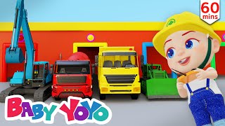 The Colors Song Construction Vehicles  more nursery rhymes amp Kids songs  Baby yoyo [upl. by Laemsi562]