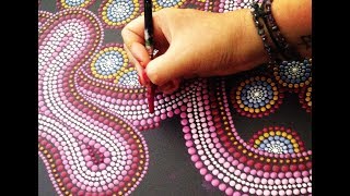 How to make dots mix paint and prepare brushes for the perfect dot painting [upl. by Derzon577]