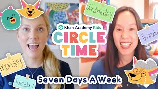 Kids Calendar  Create A Back To School Workspace  Count to 7  Circle Time With Khan Academy Kids [upl. by Ayiotal823]