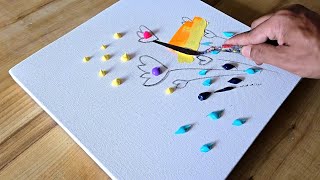 Easy Acrylic Painting Technique  Abstract Floral Painting  Step By Step 🤩🤩🤩 [upl. by Anehsuc100]