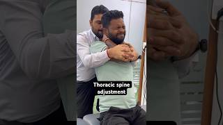 Thoracic spine pain adjustment trend ytshort [upl. by Akinak847]